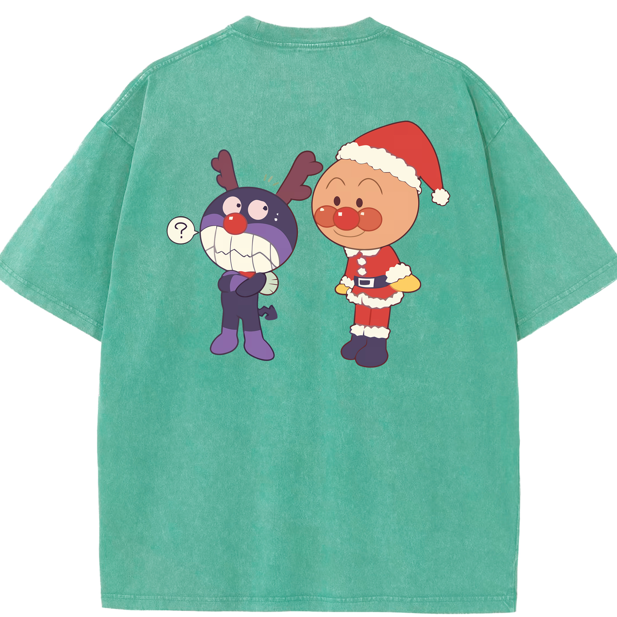 （画像用） アンパンマン Anpanman 綿100% ヴィンテージ風 半袖Tシャツ（背面プリント）